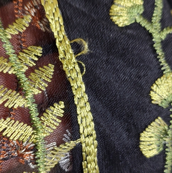 Floral Embroidered Black Dress - Picture 8 of 12